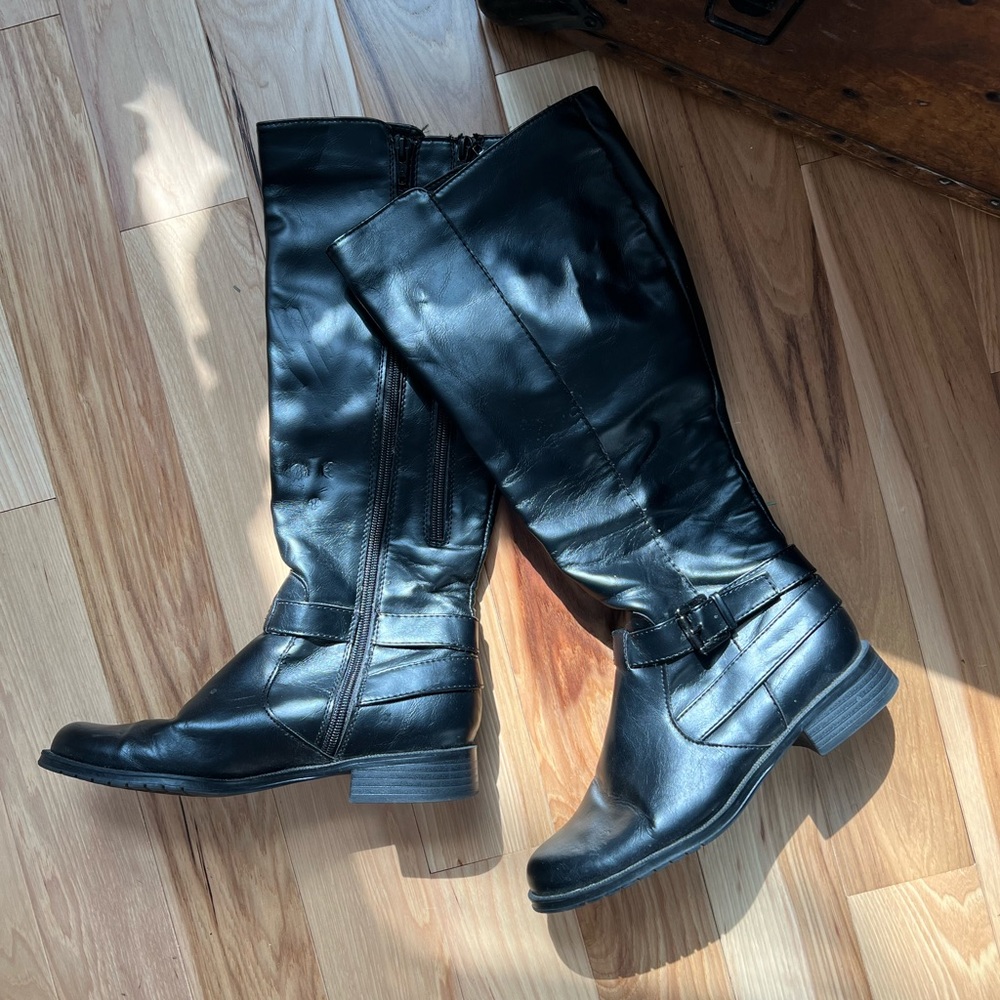 Aerosoles | Black double zipper boot, 6M